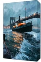 Obraz 30x50cm Stary Parowiec