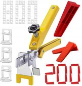 MOCNY ZESTAW SYSTEM POZIOMOWANIA PŁYTEK KLIPSY KLINY SZCZYPCE 2mm