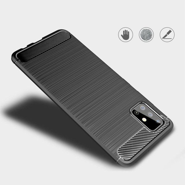Etui Back Case Carbon do Samsung Galaxy A71 czarny zdjęcie 4