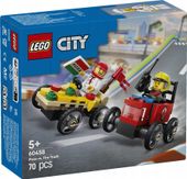 60458 - lego city - zestaw wyścigówek: pizza kontra wóz strażacki