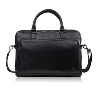 torba męska na ramię skórzana na laptopa dokumenty a4 czarna