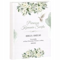 Biblia dla dzieci na Chrzest Komunia Komunię Personalizowany Nadruk oprawy