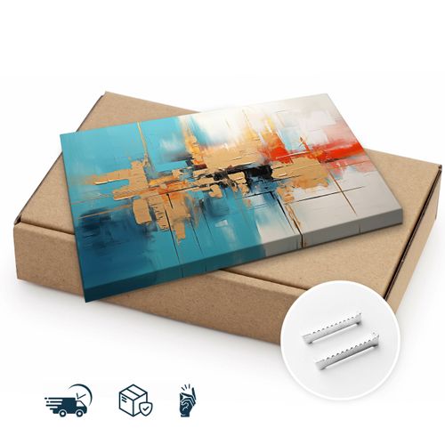 Obraz Canvas Do Salonu Abstrakcja Elementy Złota Styl Glamour 40cm x 30cm na Arena.pl