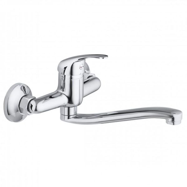 BATERIA KUCHENNA ŚCIENNA KRAN OBROTOWY CHROM zdjęcie 3