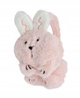 Mięciutkie pluszowe nauszniki Króliczek różowy z białymi uszami