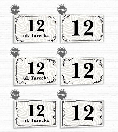 Tabliczka Tablica ADRESOWA ALUMINIOWA Numer domu cyfry ulica 30x20 na Arena.pl