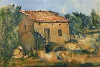 Plakat 91,5x61cm Abandoned House, Paul Cezanne Vintage do Salonu