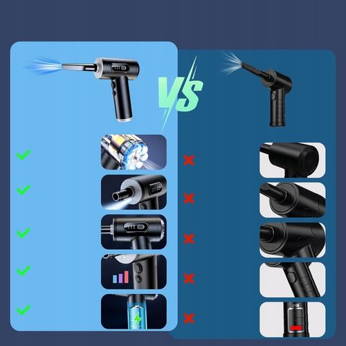 ODKURZACZ RĘCZNY SAMOCHODOWY BEZPRZEWODOWY DO AUTA DOMU 2W1 DMUCHAWA na Arena.pl