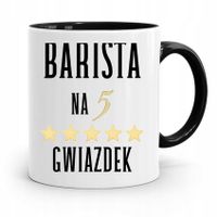 Dla Baristy Baristki Kawiarki Kubek Czarny Prezent Z Nadrukiem Ze Zdjęciem