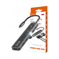 Hub USB-C Zenwire 7-portowy z HDMI 4K, USB 3.0, SD, Power Delivery 100W