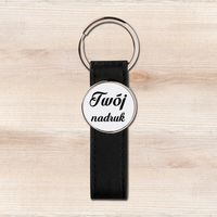 Brelok na czarnym pasku z Twoim zdjęciem