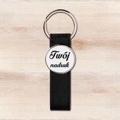 Brelok na czarnym pasku z Twoim zdjęciem