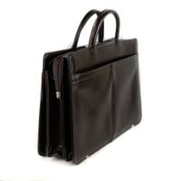 536 Teczka damska 3-komorowa - brąz KEMER