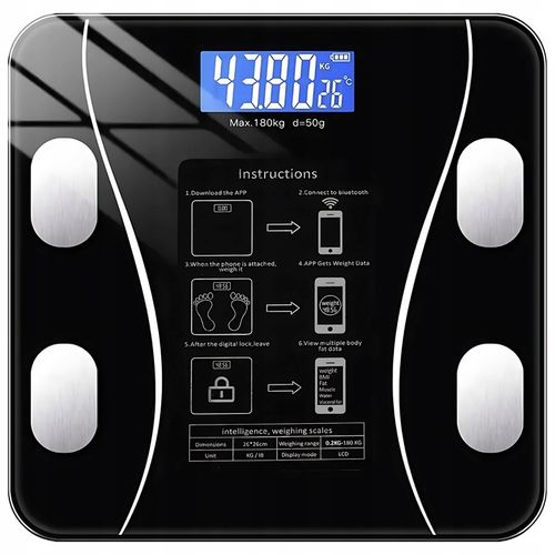 WAGA ŁAZIENKOWA ANALITYCZNA CZUJNIKI SMART ANDROID iOS BATERIE na Arena.pl