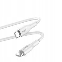 Kabel Przewód Puro ICON Soft USB-C do USB-C 1,5 metra Biały