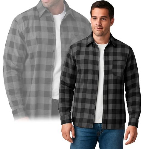 KOSZULA FLANELOWA w kratę robocza KRAJOWA POLSKA 100% BAWEŁNA na Arena.pl