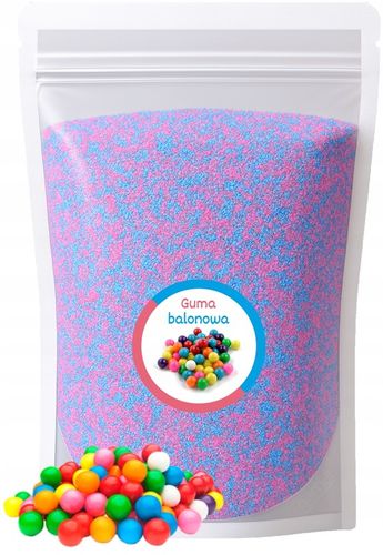 Cukier Do Waty Cukrowej GUMA BALONOWA 1kg Różowo-Niebieski 2-kolorowy na Arena.pl
