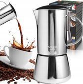 Kawiarka Zaparzacz Do Kawy 350 Ml 6 Filiżanek Indukcja Gaz Stalowa Ad4419