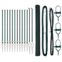 Ogrodzenie z słupkami Zielony 1.5 x 25 m Stal pokryta PCV