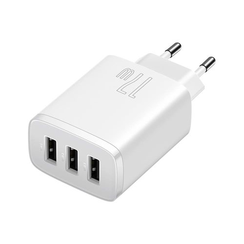 Baseus ładowarka sieciowa Compact 3 x USB biała 17W na Arena.pl