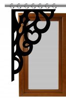 Ażur narożny EKRAN firana nowoczesna WZORY, KOLORY do wyboru DUŻY