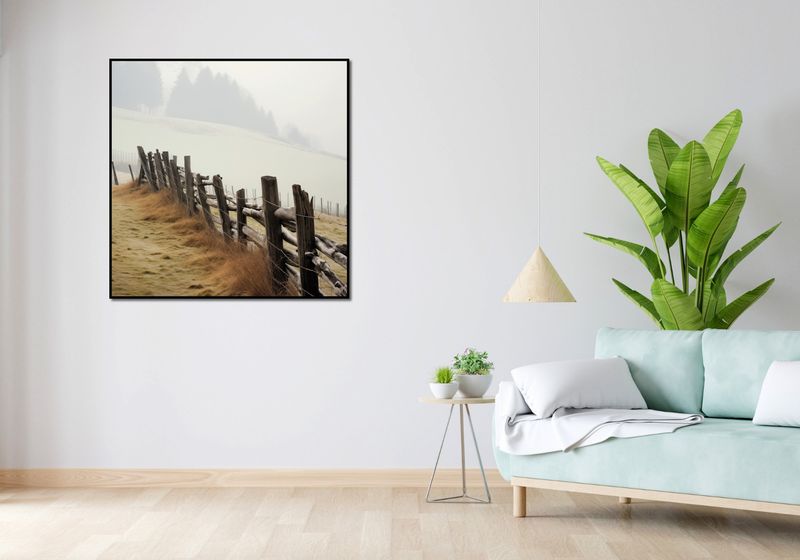 Plakat 100x100cm Spowity Mgłą zdjęcie 4