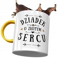 Kubek Żółty Dla Dziadka Na Dzień Dziadka Prezent Z Nadrukiem Ze Zdjęciem
