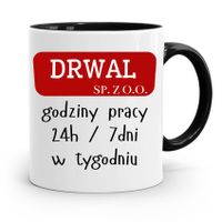 Dla Drwala Rębacza Kubek Czarny Prezent Urodziny Z Nadrukiem Ze Zdjęciem