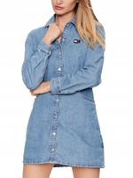 Tommy Jeans sukienka na co dzień jeansowa mini rozmiar XS