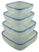 ZESTAW 4 POJEMNIKÓW HERMETYCZNYCH ŻYWNOŚCI KOMPLET