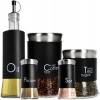 Pojemniki Na Kawę Herbatę Sól Pieprz Oliwę Zestaw