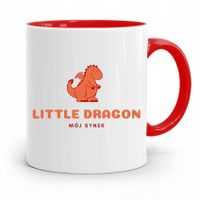 Kubek Czerwony Prezent Dla Syna Little Dragon Z Nadrukiem Ze Zdjęciem