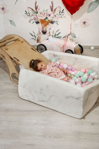 Suchy basen 90x90x40 marmur bez piłeczek na Arena.pl