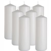 ZESTAW 7 ŚWIEC STOŁOWYCH WALEC KLASYCZNA ŚWIECZKA 25cm 160h