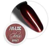 Pyłek lustrzany efekt do zdobień paznokci Glass Effect AlleLac Red Nr 3
