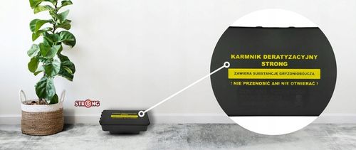 3X DUŻA STACJA DERATYZACYJNA KARMNIK Z NADRUKIEM NA MYSZY I SZCZURY na Arena.pl