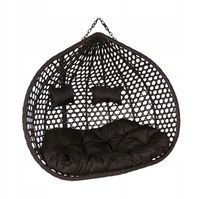 KOSZ WISZĄCY PODWÓJNY DWUOSOBOWY KOKON HUŚTAWKA CZARNY ARUBA