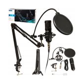 MIKROFON DO KOMPUTERA GAMINGOWY POJEMNOŚCIOWY STUDYJNY STATYW USB ZESTAW