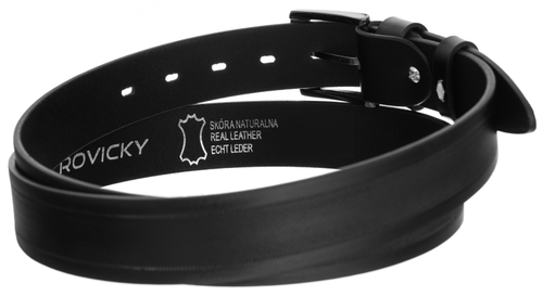 skórzany pasek męski do garnituru klamra - rovicky na Arena.pl