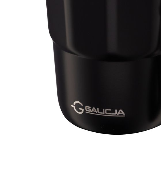 Kubek termiczny bidon COFFEE 350 ml stal nierdzewna 18/10 tworzywo czarny zdjęcie 3