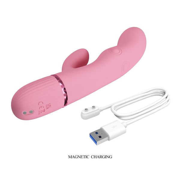 Pretty Love Zach Four-Sided Thumping Rabbit Vibrator – Pink zdjęcie 9
