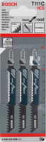 Brzeszczot do wyrzynarki do drewna T 111 C stali wysokowęglowa 3 szt BOSCH