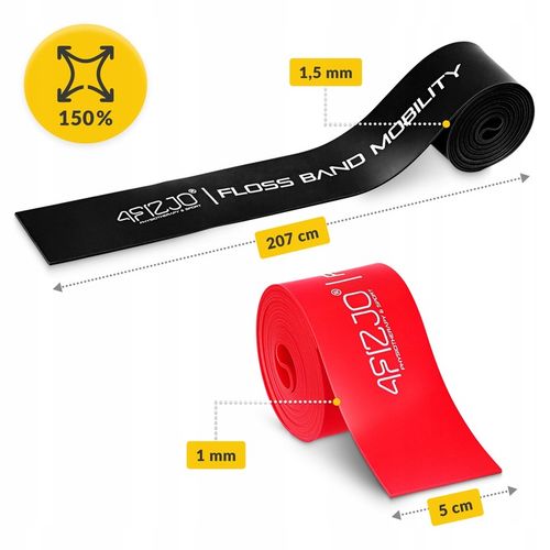 ZESTAW DO FLOSSINGU GUMA FLOSS BAND KOMPRESYJNA GUMA DO REHABILITACJI 2szt. na Arena.pl