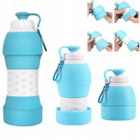 Silikonowy bidon składany Butelka turystyczna podróżna składana silikonowa