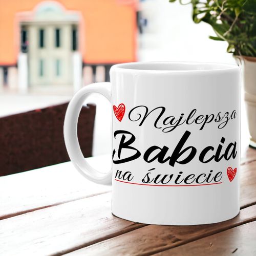 KUBEK Z NADRUKIEM ŚMIESZNY PREZENT DZIEŃ BABCI URODZINY IMIENINY BABCIA na Arena.pl