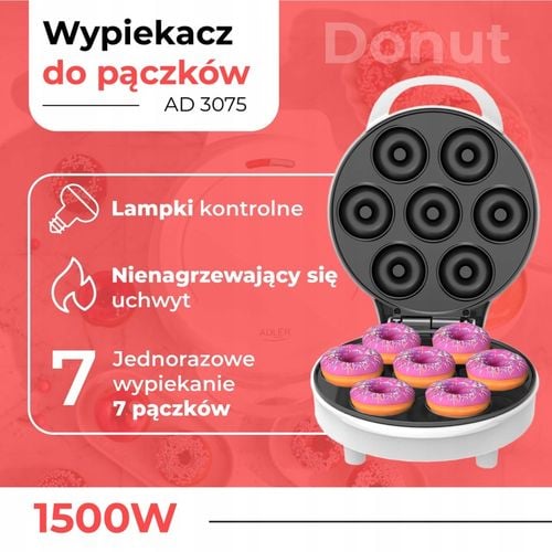 Wypiekacz opiekacz do pączków 5cm donut 1500W nieprzywierająca powłoka na Arena.pl
