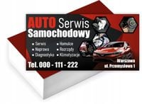 Wizytówki firmowe reklamowe 100szt dużo wzorów AUTO SERWIS SAMOCHODOWY