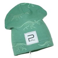 Pupill T-Rex czapka dla chłopca dinozaury odblaskowa zielona 44-46