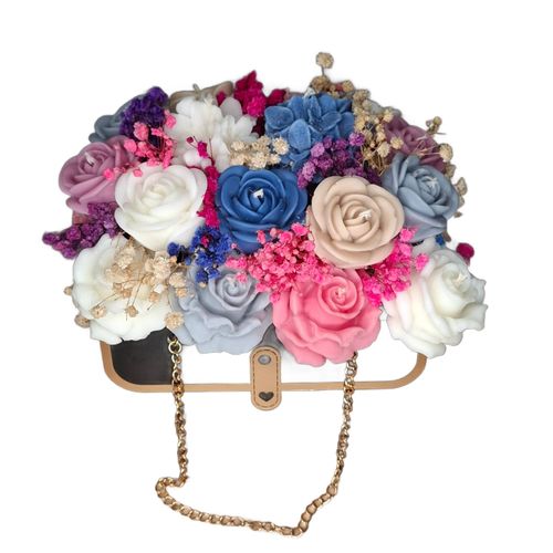 Flower Box Świece Sojowe Wieczny Bukiet Kwiat Prezent Urodziny Torebka na Arena.pl