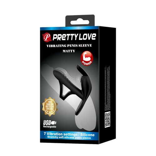 Vibrating Penis Sleeve Matty, 7 Vibration Functions Memory Function na Arena.pl